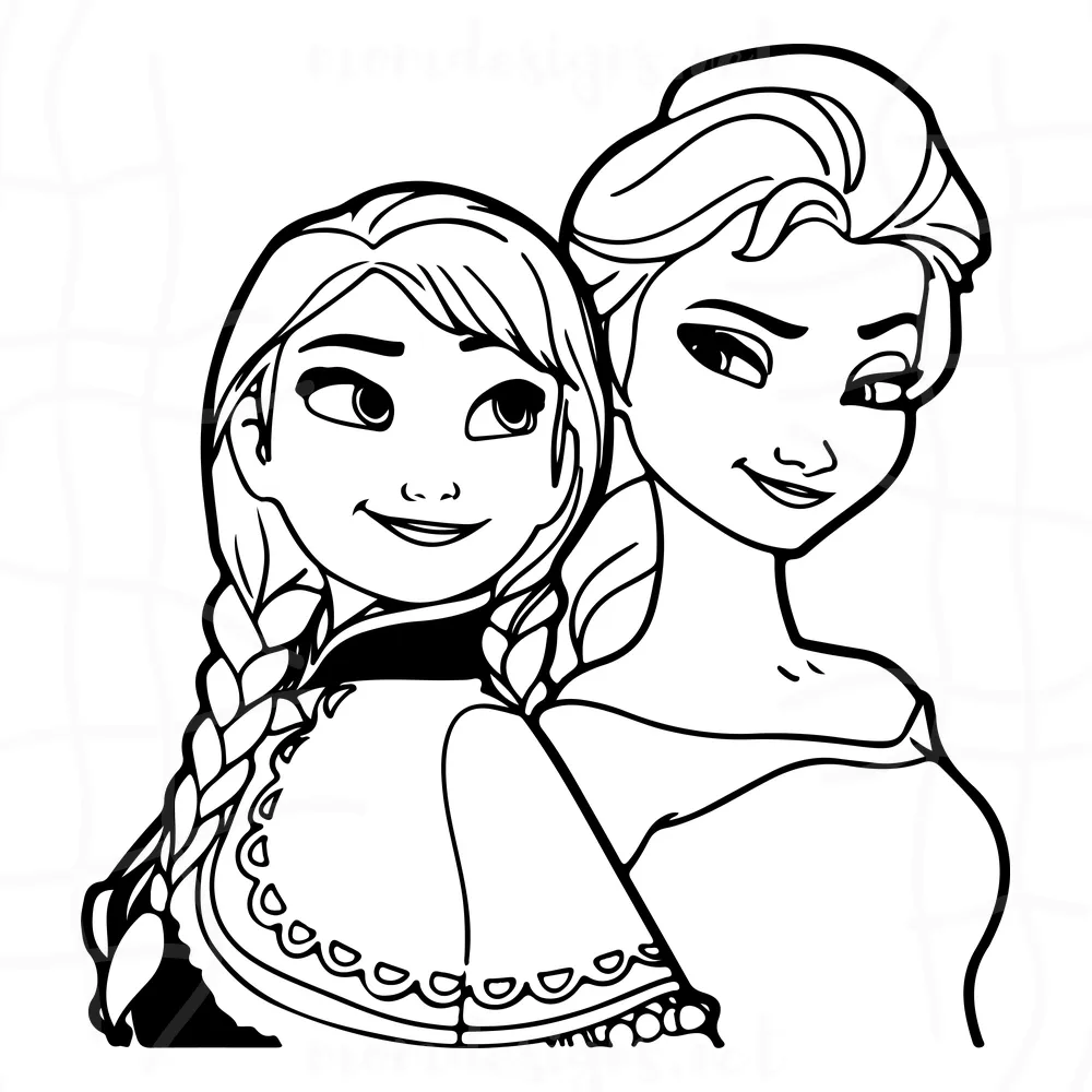 Anna And Elsa Svg, Frozen Princess Anna And Elsa Svg, Frozen Svg, Elsa Svg