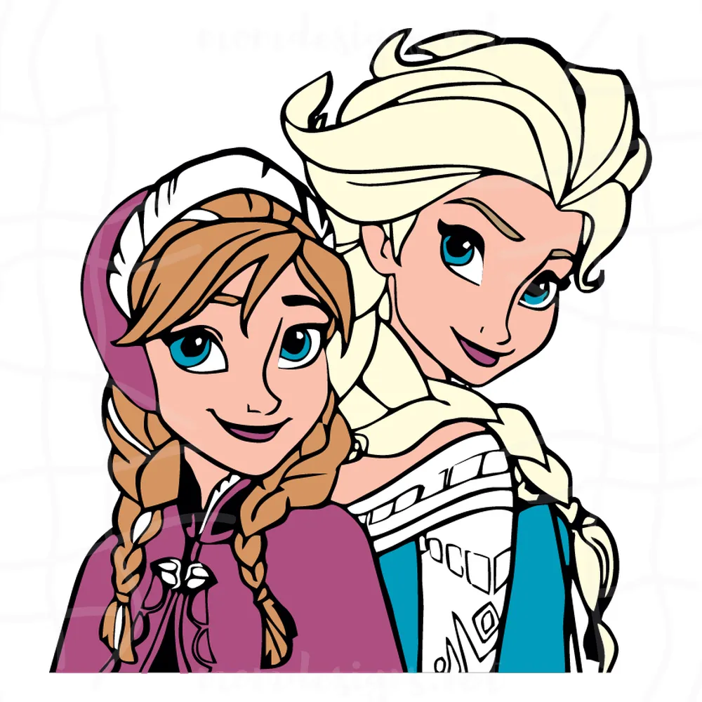 Frozen Princess Anna And Elsa Svg, Frozen Svg, Elsa Svg, Anna And Elsa Svg