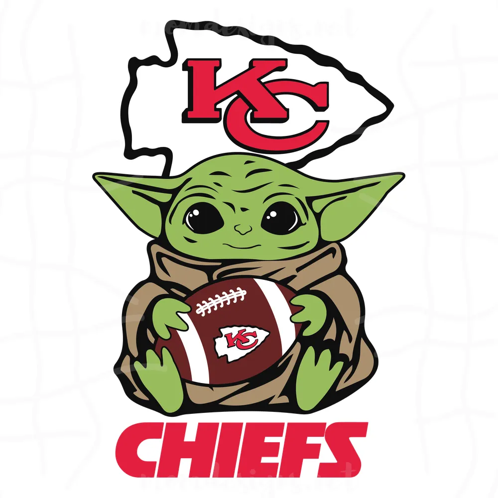 Baby Yoda Star Wars, Kansas City Chiefs Svg, NFL Svg, Football Svg, Chiefs Football Team, Chiefs Svg, Chiefs NFL Svg,