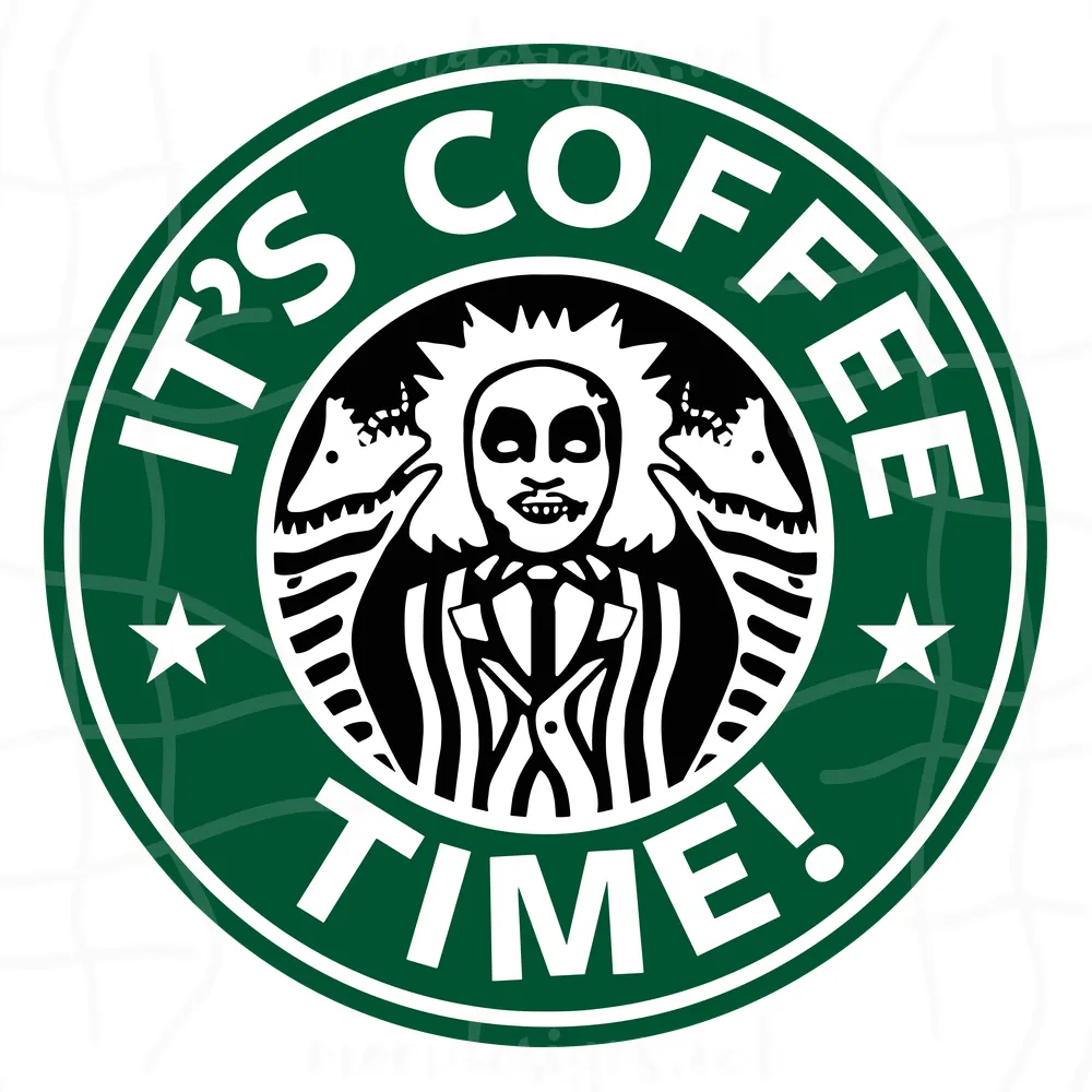 Beetlejuice Starbucks Svg, Beetlejuice It'S Coffee Time Svg, Starbucks Svg