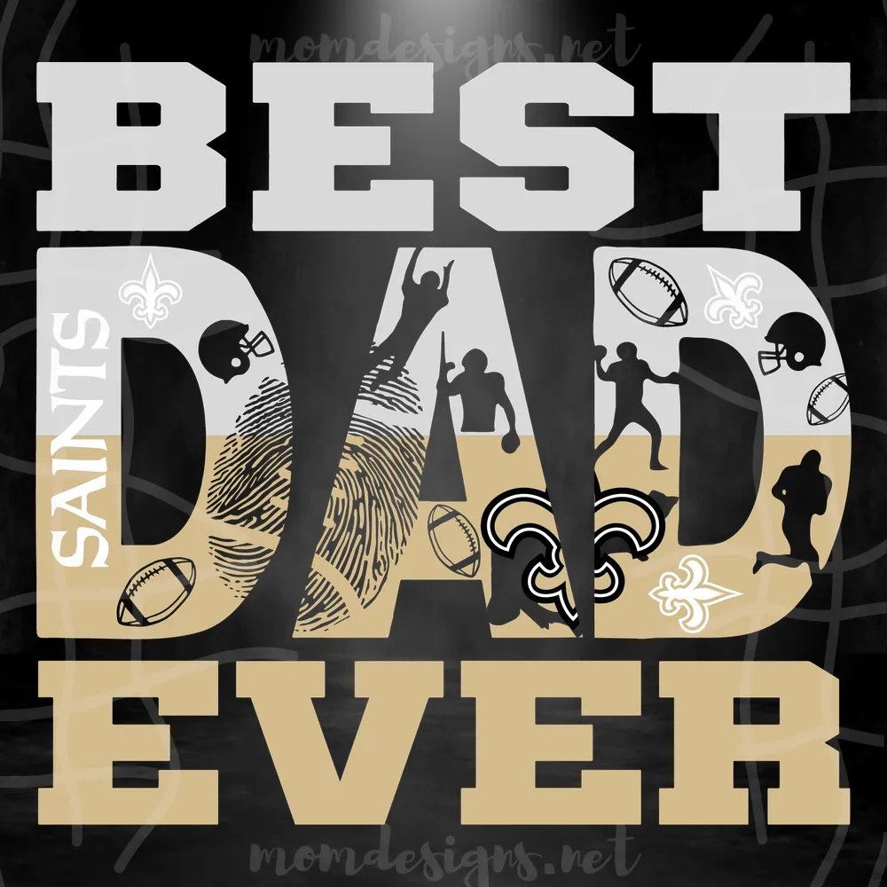 Best Dad Ever New Orleans Saints Svg, Best Dad Ever Svg, Trending Dad Nfl Svg