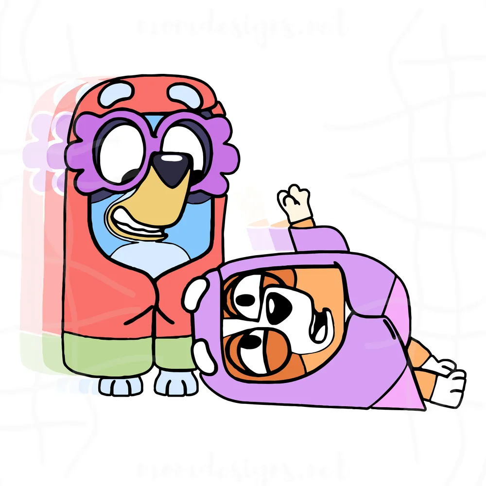 Bluey Svg, Granny Beans Slip Svg, Janet and Rita Grannies Svg, Cartoon Svg, Kids Svg