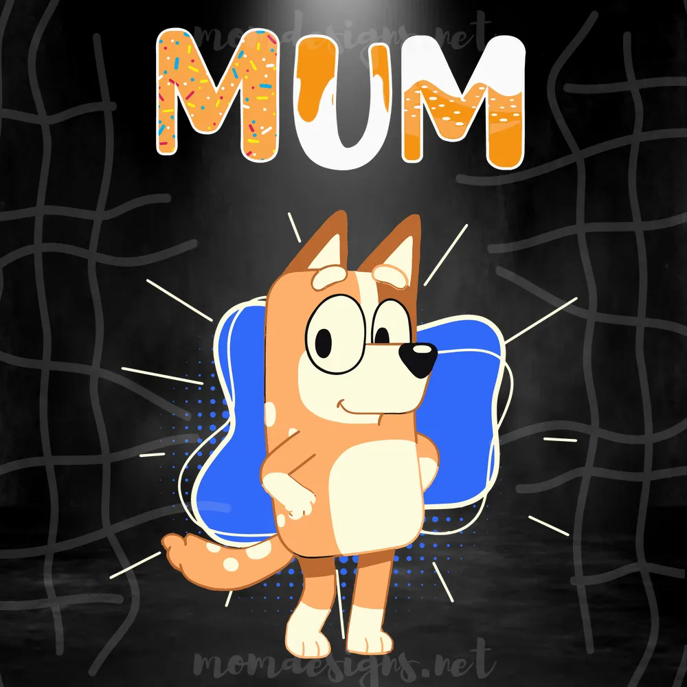 Mum Bluey, Layered Svg Files