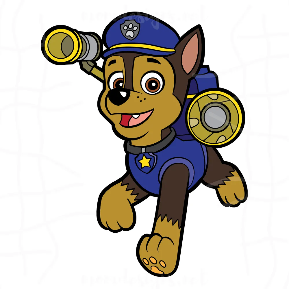 Chase Guide Paw Patrol, Svg Png Dxf Eps Cricut Silhouette