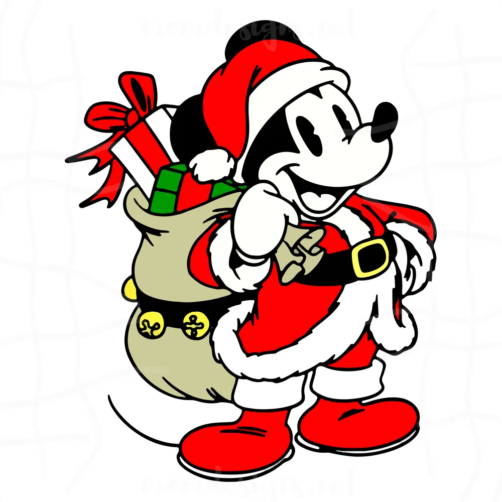 Santa Mickey Mouse Svg, Mickey Mouse Svg, Christmas Mickey Mouse Svg