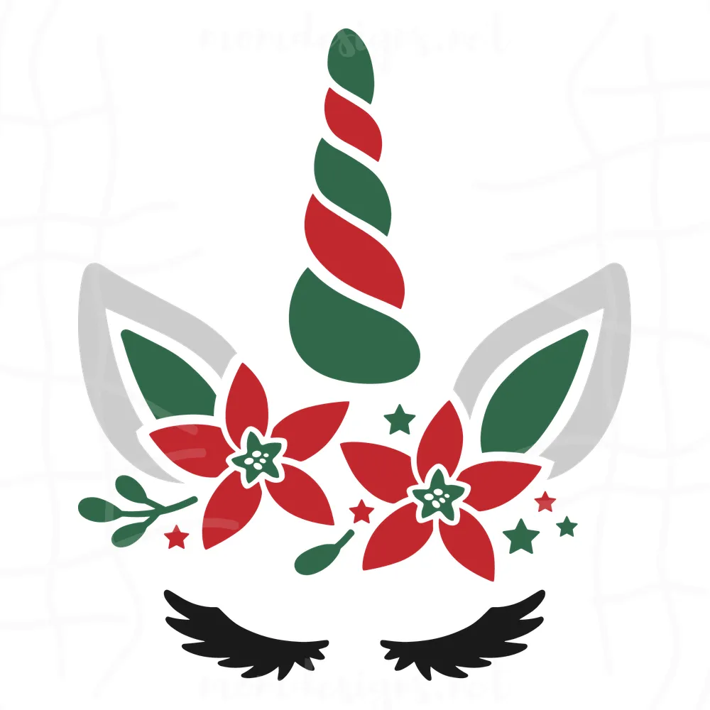 Free Christmas Unicorn SVG