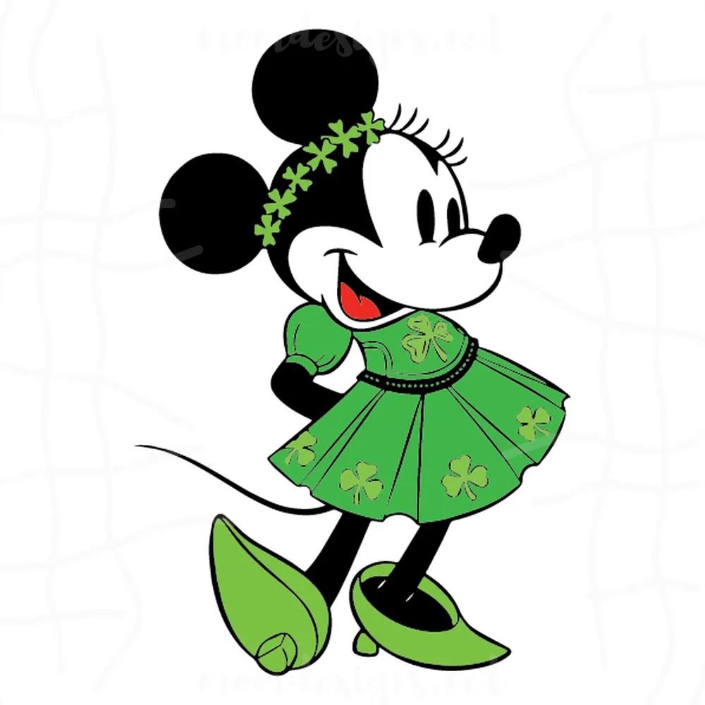Minnie Happy Saint Patrick Day Svg, Patrick Svg, Happy Saint Patrick Day 2021 Svg, Minnie Svg, Patrick Minnie Svg, Shamrocks Svg, Irish Svg, Minnie In Green Svg, Minnie Gifts Svg, Disney Svg, Patrick Day Svg, Patrick Gifts Svg