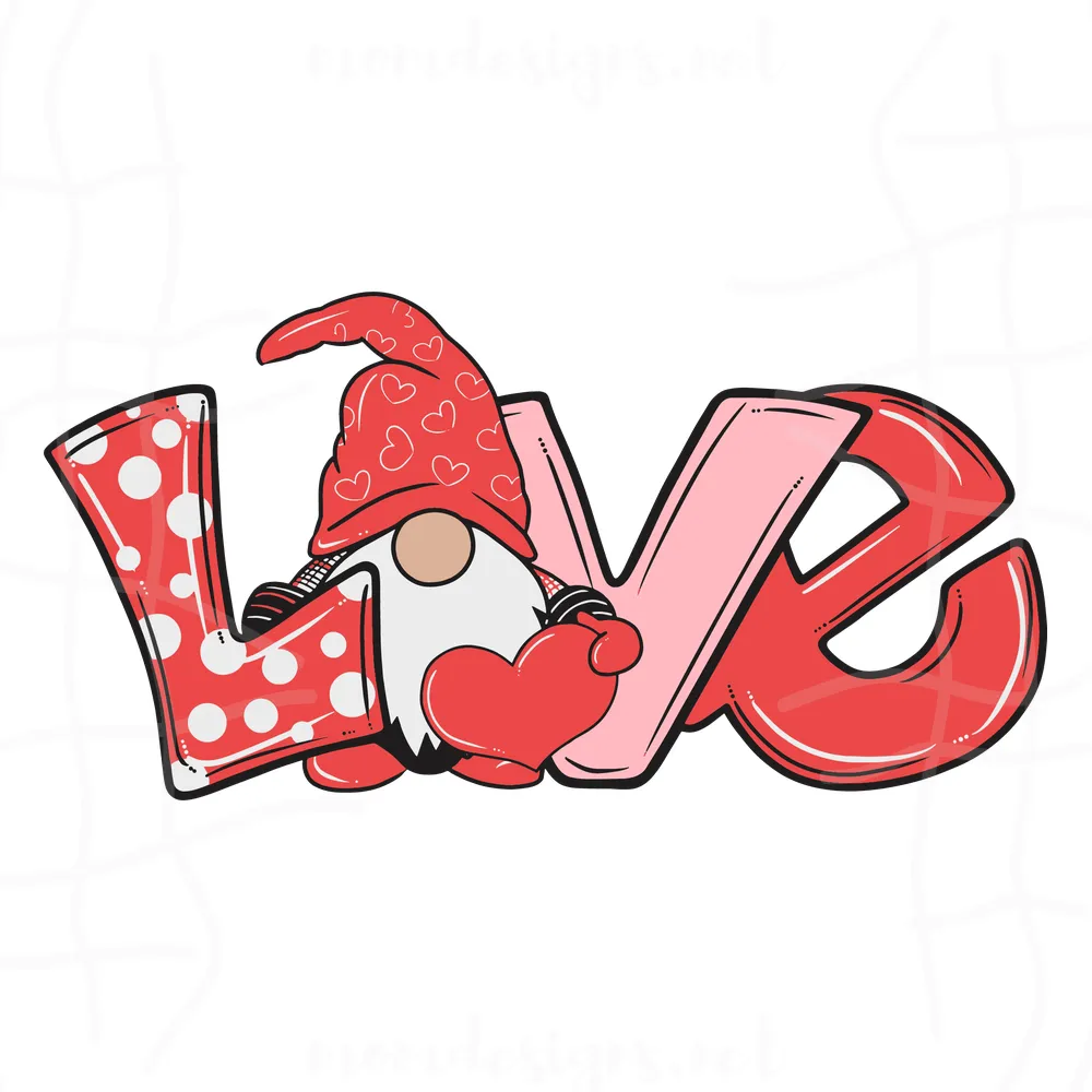 Valentine Love Svg, Gnome Love Svg, Gnome Svg, Heart Love Svg, Valentines Day Svg