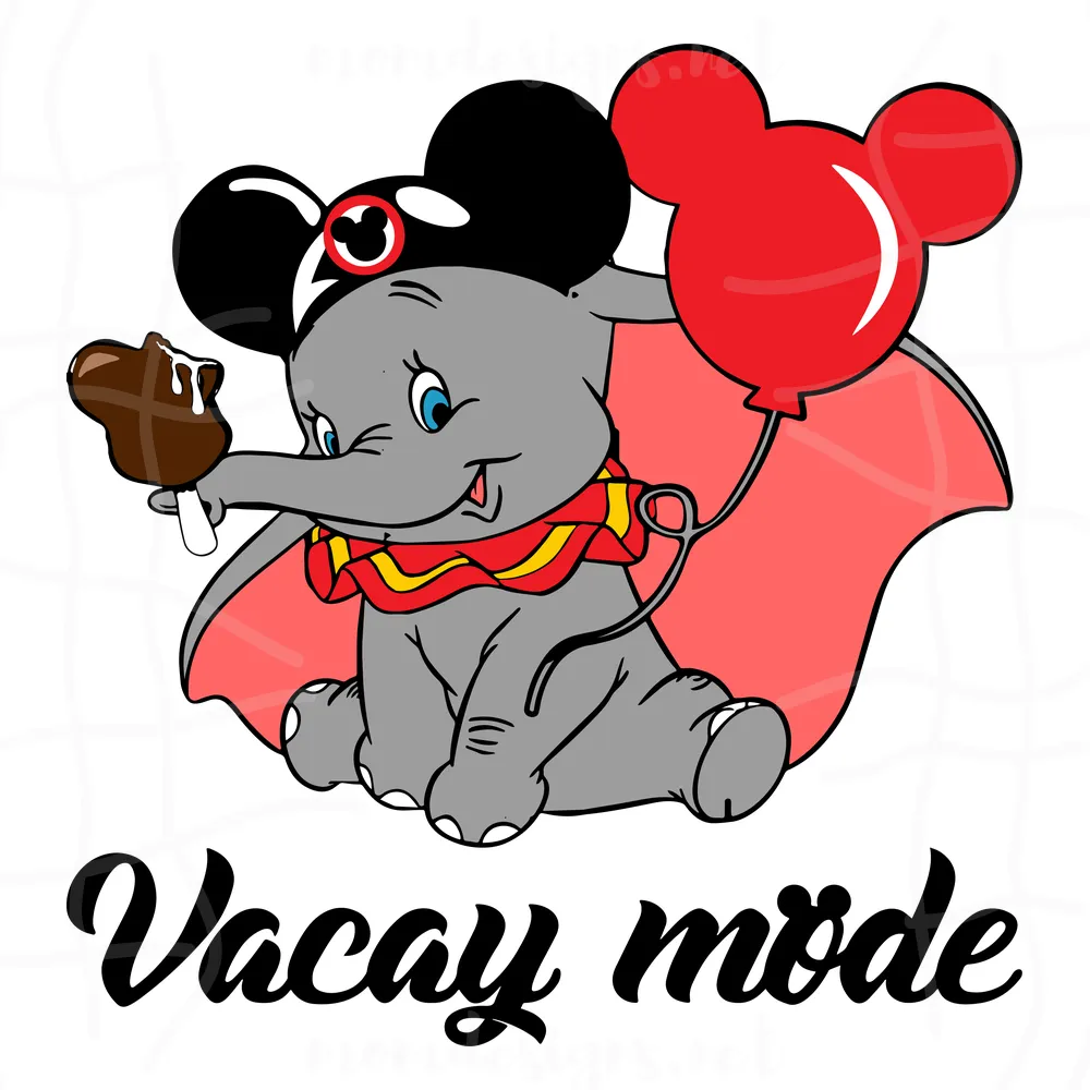 Dumbo Vacay Mode Svg