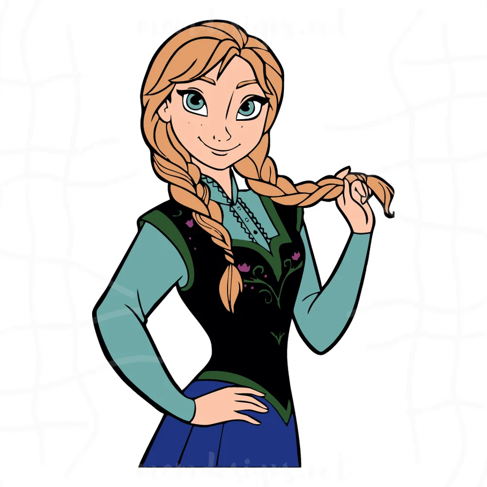 Anna Princess Svg, Anna Svg, Frozen Svg, Disney Princess Svg, Anna Frozen Svg