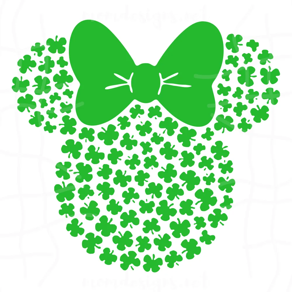 Disney St Patrick'S Day Svg, Shamrock Minnie Svg, St Patrick'S Day Minnie Svg