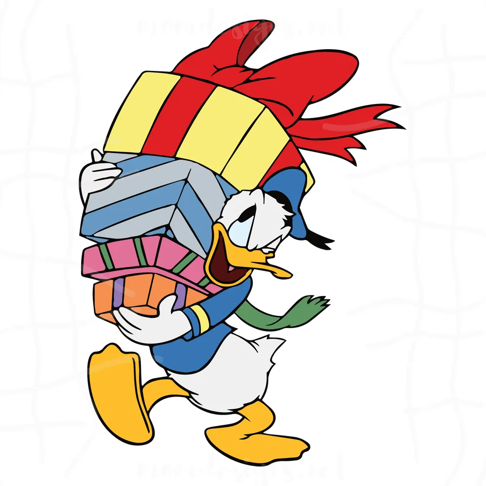 Donald Duck Disney Christmas Svg, Merry Xmas Svg, Christmas Svg, Donald Duck Svg