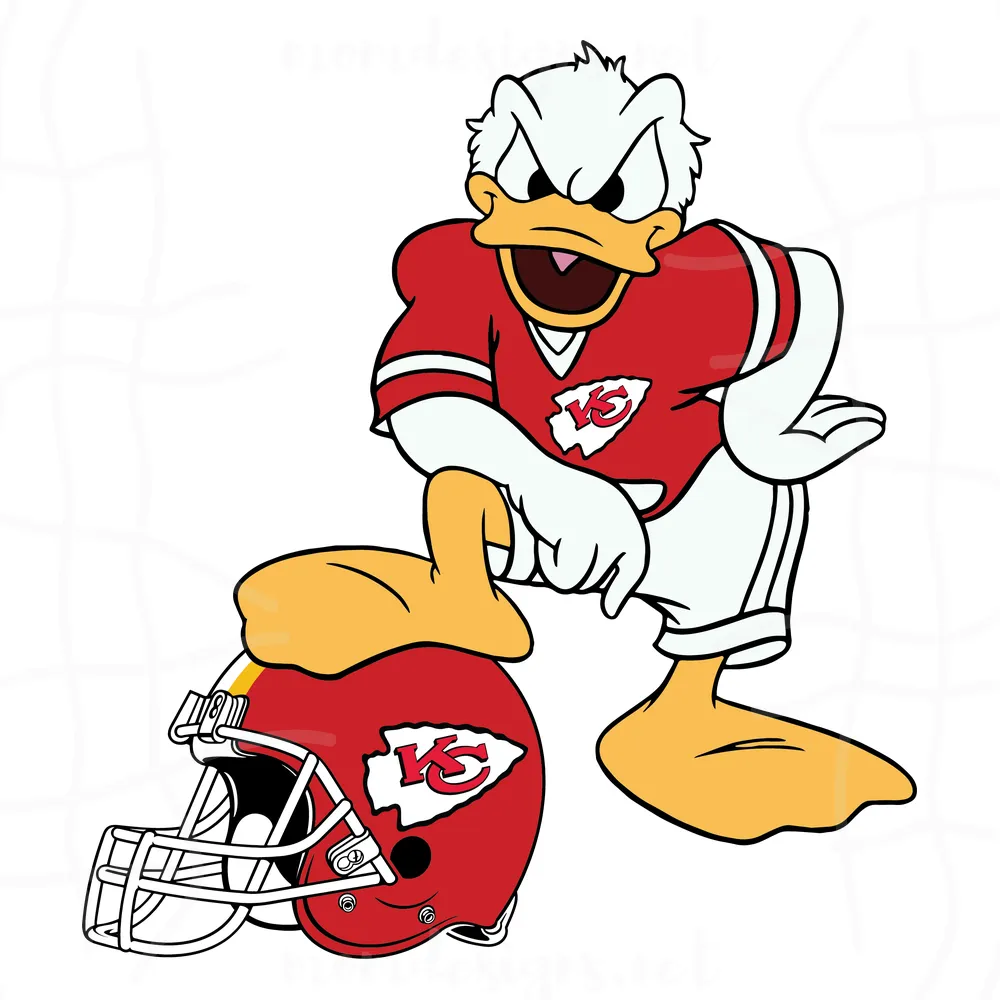 Kansas City Chiefs Donald Duck Svg, Sport Svg, Kansas City Chiefs Svg, Chiefs Svg, Chiefs Nfl, Chiefs Helmet Svg, Donald Duck Svg, Nfl Svg, Nfl Team Svg, American Football, Chiefs Shirt, Chiefs Gifts