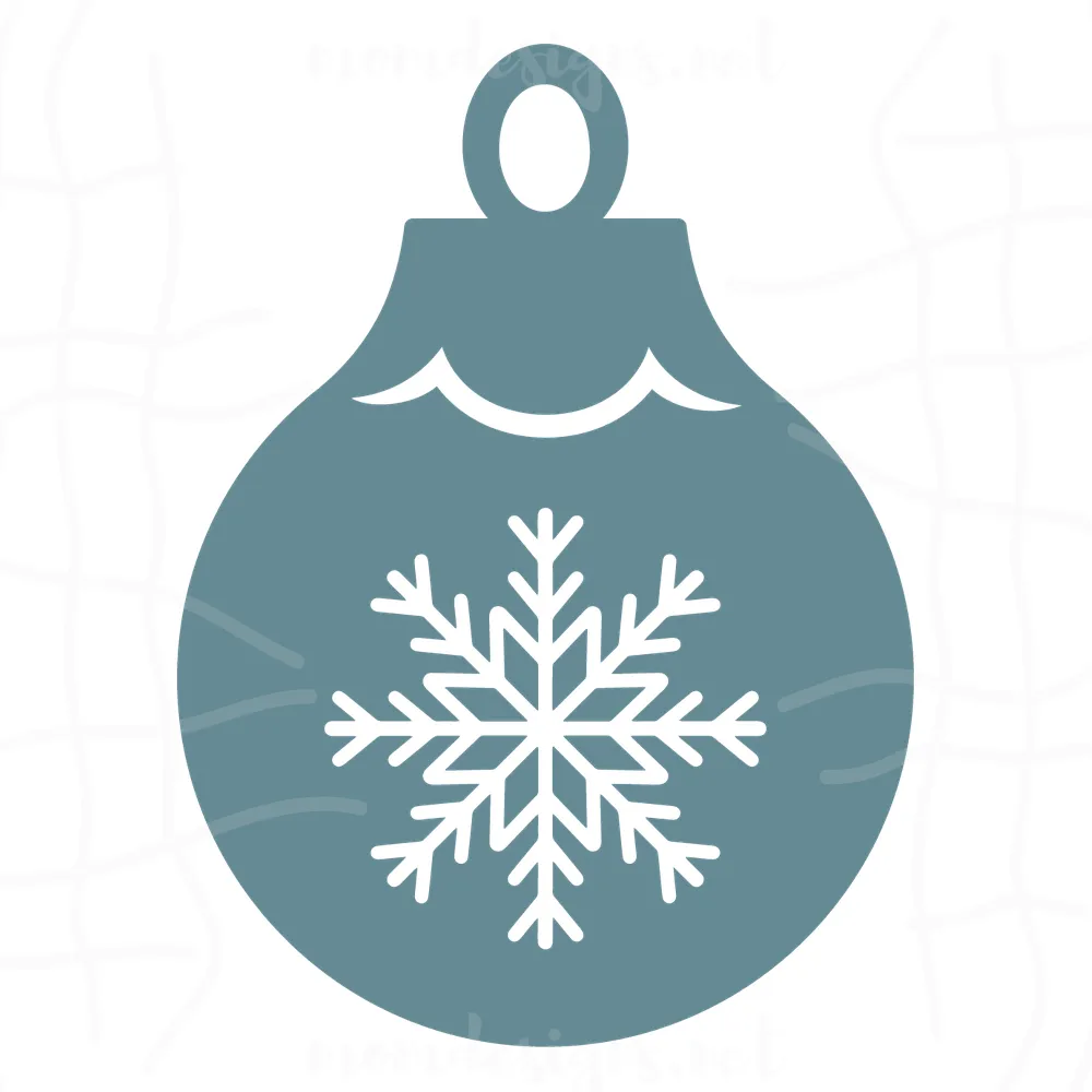 Free Snowflake Christmas Ornament SVG