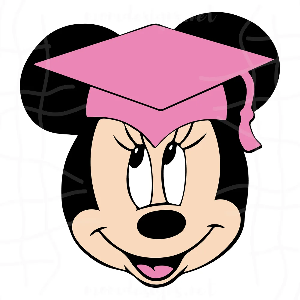 Graduation Minnie Mouse Svg, Graduation Girl SVG, Minnie Mouse Svg