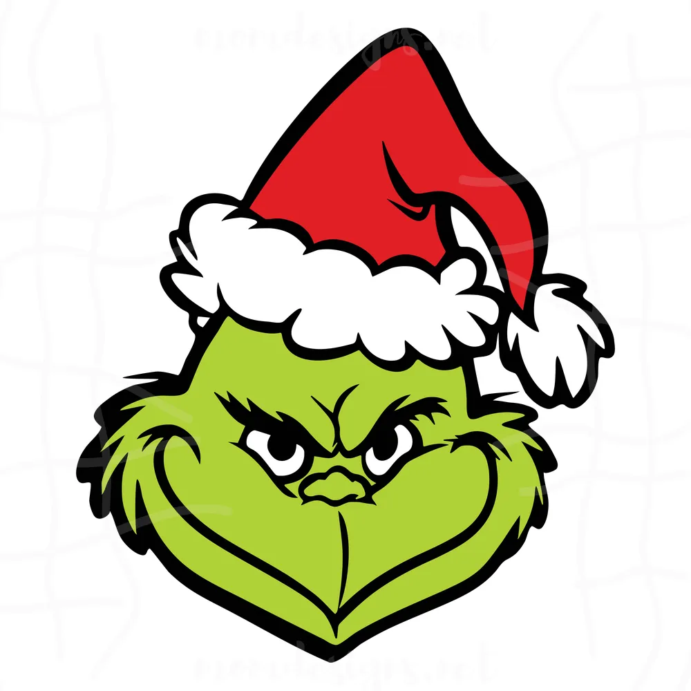 Grinch Face Santa Hat Svg, Grinch Christmas Svg, Grinch Svg, Christmas Svg