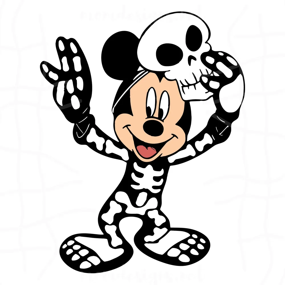 Halloween Mickey Svg, Mickey Skeleton Halloween Svg, Halloween Svg