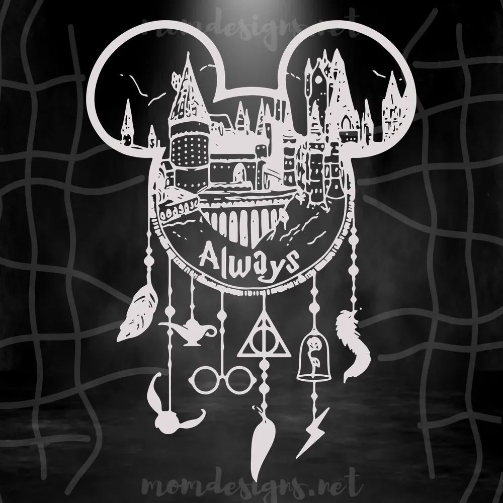 Harry Potter Always Mickey Mouse Dream Catcher Svg, Harry Potter Svg