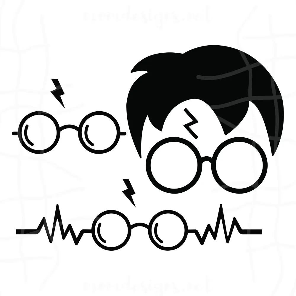Harry potter glasses svg, harry potter svg, glasses svg, Hogwarts Svg, Hairs Svg, harry potter vector, harry potter movie, harry potter movie
