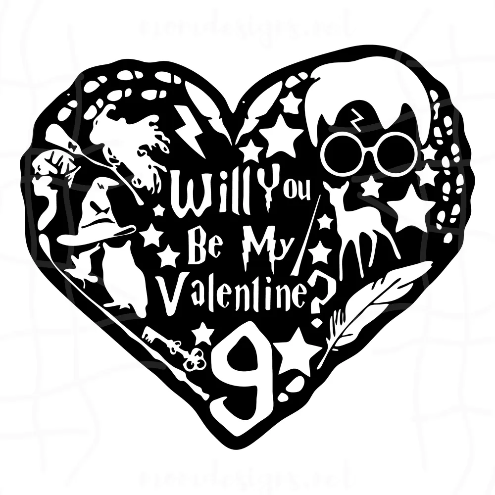 Will You Be My Valentine Svg, Black Heart Svg, Witch Valentine ‘S Day Svg