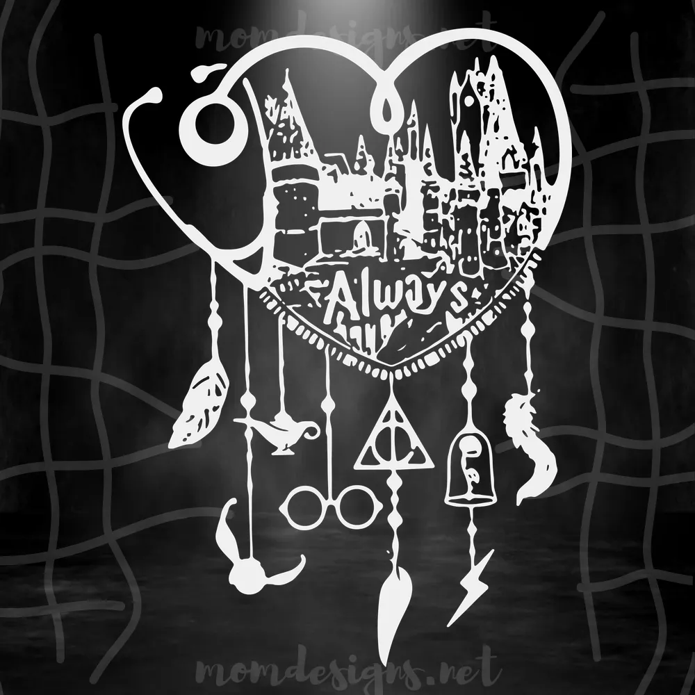 Harry Potter Heart Stethoscope Svg, Harry Potter svg, Wizard Svg, Hogwart Svg, Horror Svg, harry potter movie, harry potter party, harry potter clipart