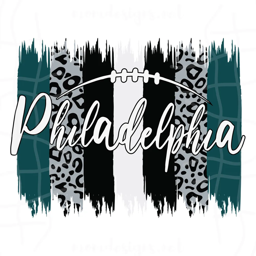 Philadelphia Eagles Leopard Football Svg Graphic Designs Files