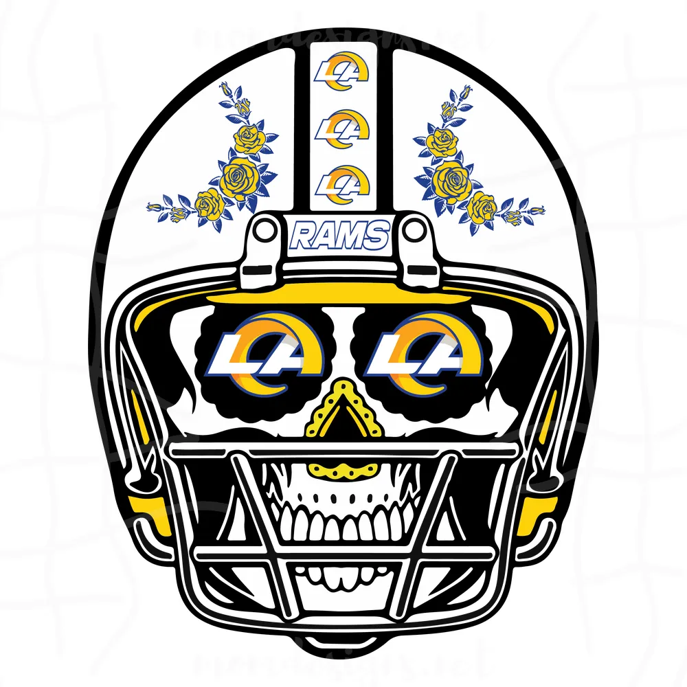 Sugar Skull Rams Svg, Sport Svg, Los Angeles Rams Svg, Rams Football Team, Rams Svg, LA Rams Svg, Super Bowl Svg, Rams Fan, LA Rams Fan, Rams Logo, LA Rams Logo, Football Svg, Football Teams Svg