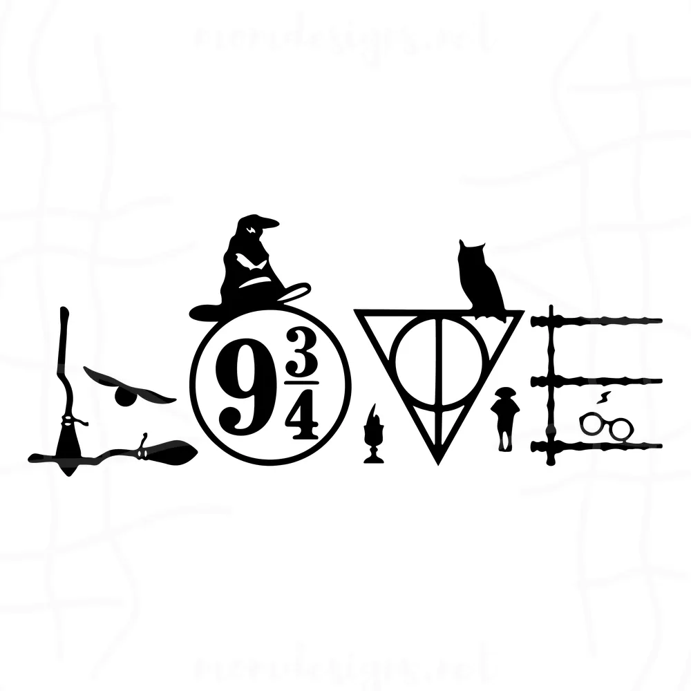 Love Harry potter svg,eps,dxf,png file, Digital Download, Files For