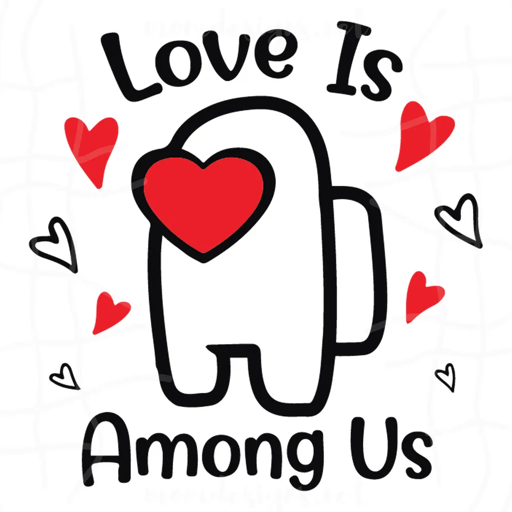 Love Is Among Us Svg, Valentine Svg, Love Svg, Among Us Svg, Among Us Love Svg, Impostor Svg, Impostor Love Svg, Impostor Lovers Svg, Hearts Svg, Valentine Day Svg, Valentine Gifts Svg, Valentine Quotes Svg, Love Quotes Svg