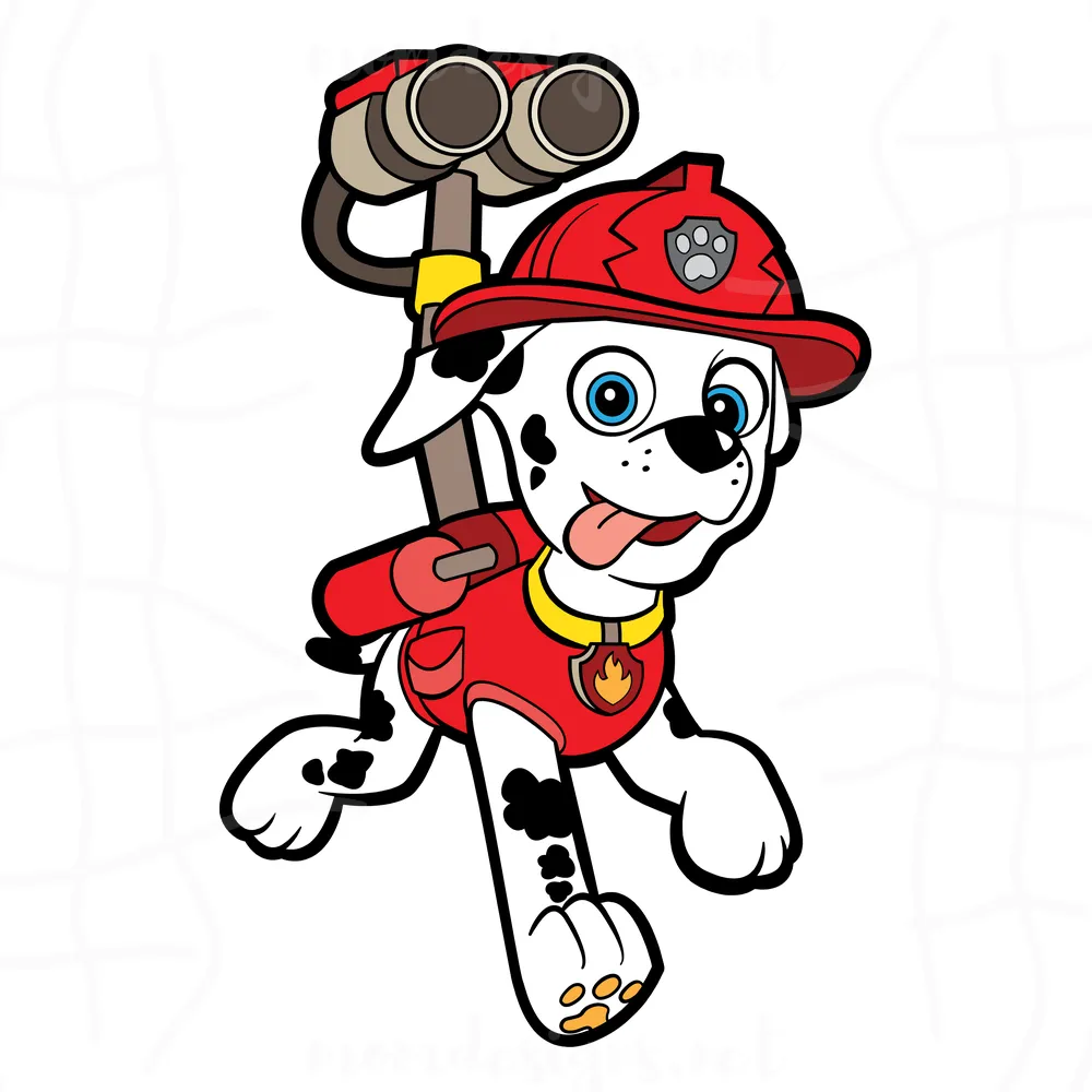 Marshall Running Svg, Paw Patrol Marshall Svg, Paw Patrol Logo Svg