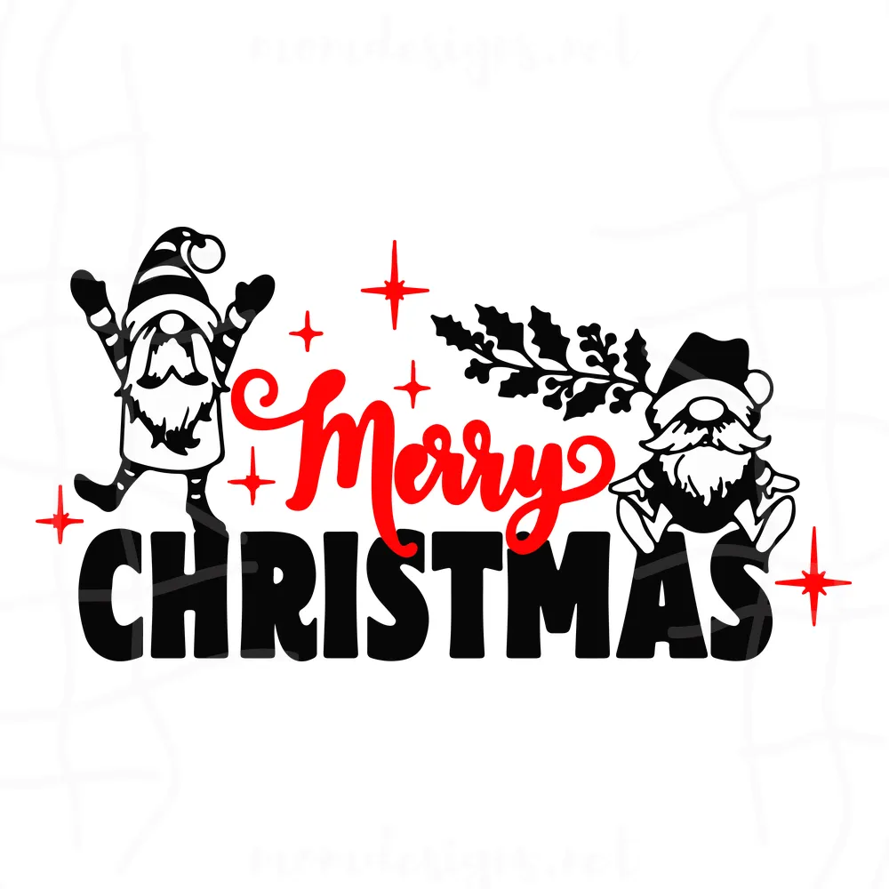 Merry Christmas With Gnomies Svg, Cute Gnomies Svg, Gnomies Svg, Funny Christmas Svg