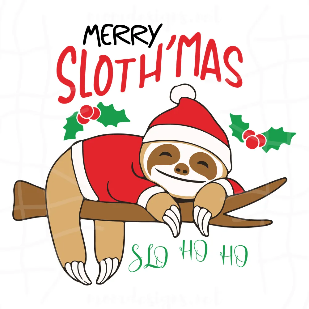 Merry Slothmas Ho Ho Ho Svg, Christmas Svg, Sloth Svg, Funny Sloth Svg, Animal Svg, Santa Outfits Svg, Santa Claus Svg, Christmas Tree Svg, Christmas Light Svg, Merry Christmas Svg, Snowman Svg, ELF Svg, Christmas Night Svg, Christmas Decoration Svg, Sweet Night Svg, svg cricut, silhouette svg files, cricut svg, silhouette svg, svg designs, vinyl svg