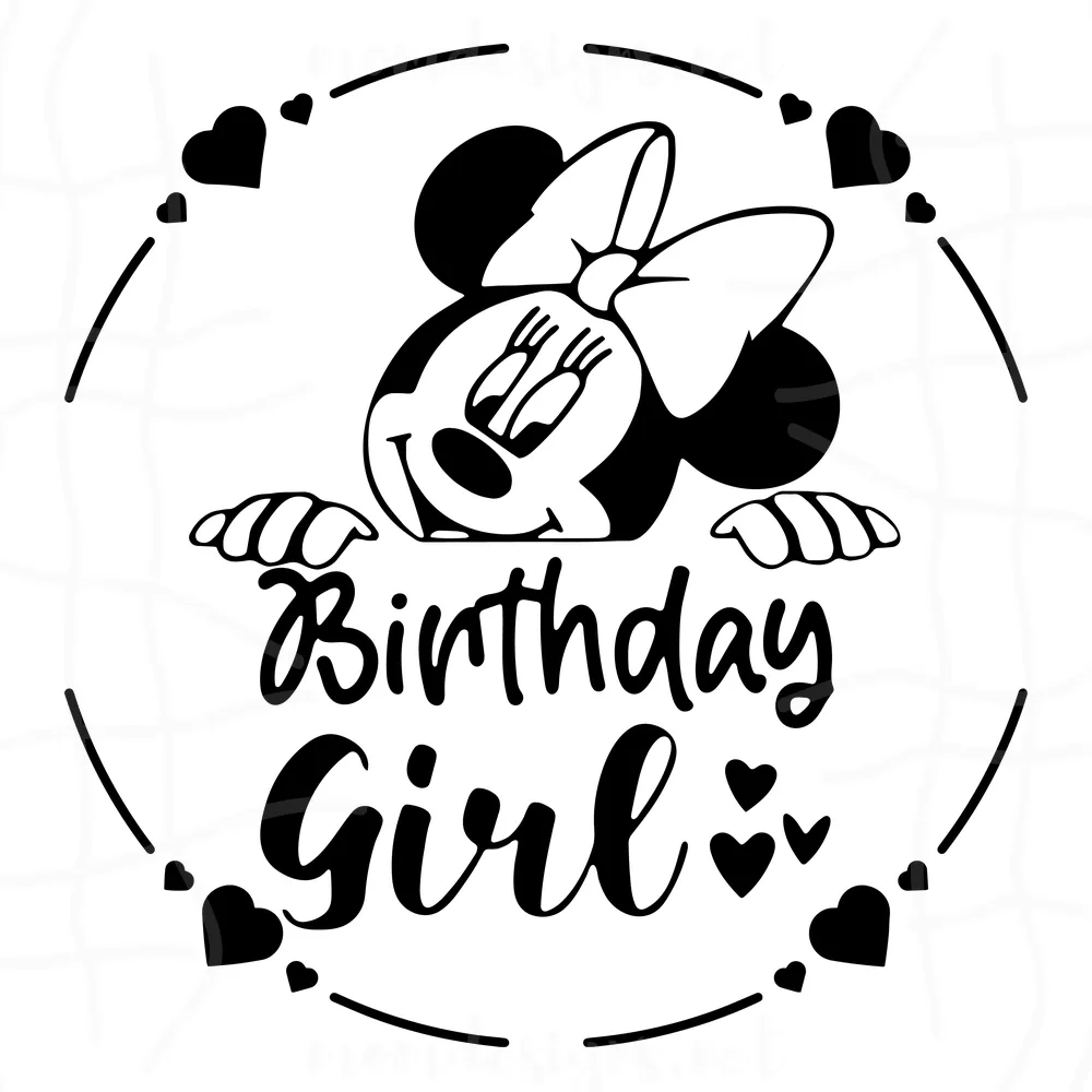 Minnie Birthday Girl Svg, Birthday Svg, Birthday Girl Svg, Minnie Birthday Svg, Mickey Birthday Svg, Minnie Girl Svg, Birthday Little Girl, Minnie Mouse Svg, Happy Birthday Svg, Birthday Gifts