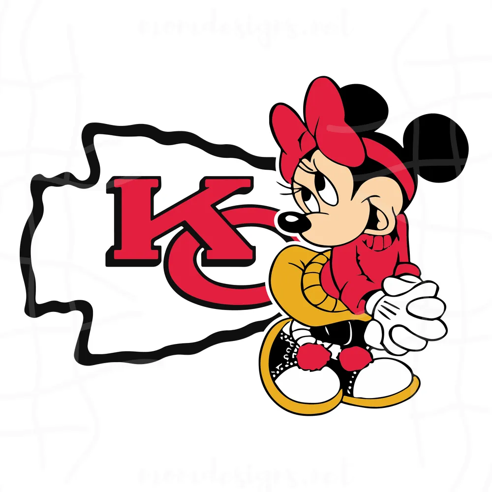 Kansas City Chiefs Minnie Svg, Sport Svg, Football Svg, Football Teams Svg, NFL Svg, Kansas City Chiefs Svg, Chiefs Football Team, Chiefs Svg, KC Svg, Super Bowl Svg, Kansas City Football