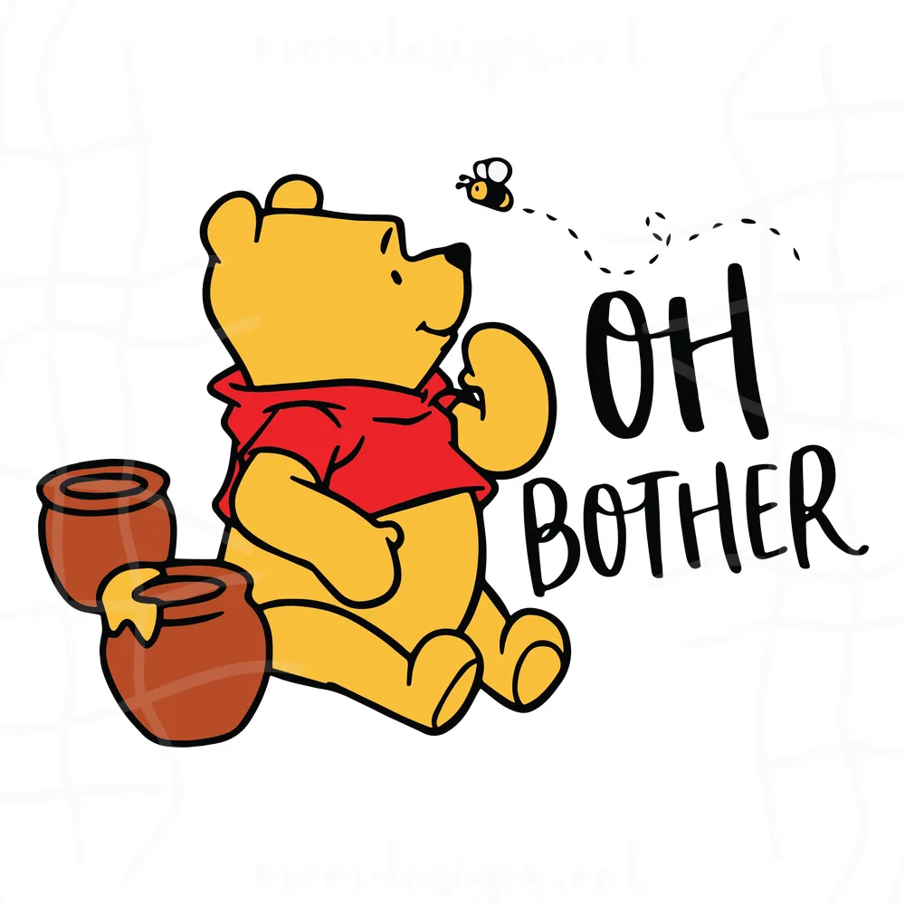 Oh Bother Svg, Disney Svg, Winnie The Pooh Svg, Honey Svg, Piglet Svg, Walt Disney Svg