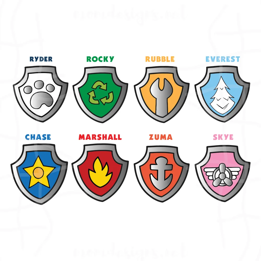 Paw Patrol Badge Svg, Paw Patrol Family Svg, Stickers Svg, Logo Svg