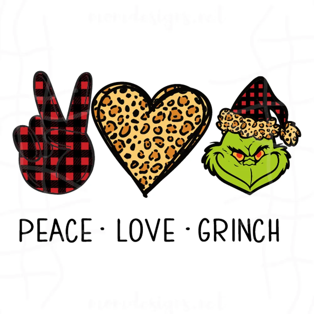 Peace Love Grinch SVG, Grinch Christmas SVG, Christmas svg, merry grinchmas svg, grinch face svg, santa grinch svg, christmas gift