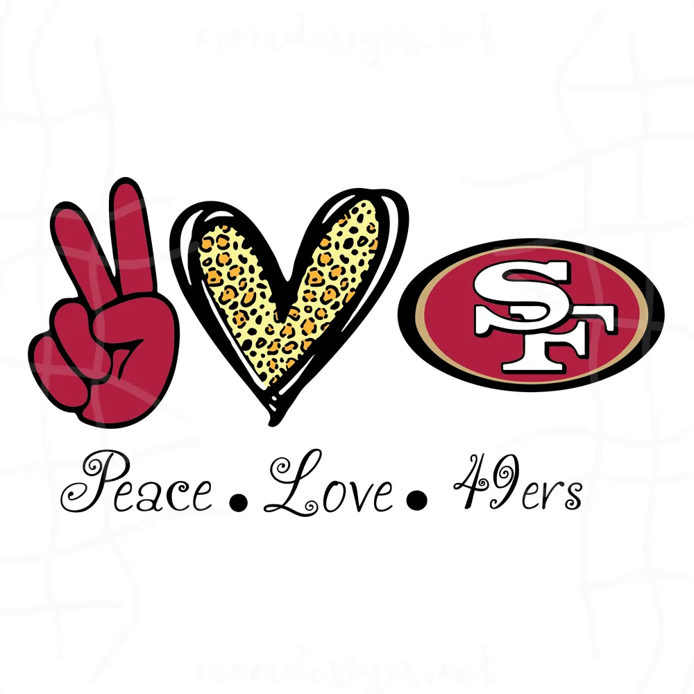 Peace Love San Francisco 49Ers Svg, San Francisco 49Ers Svg, 49Ers Svg