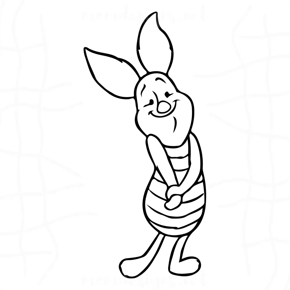 Piglet svg free, winnie the pooh svg, disney svg, instant download, pig svg, outline svg, best disney svg files, cartoon svg, funny svg 0549