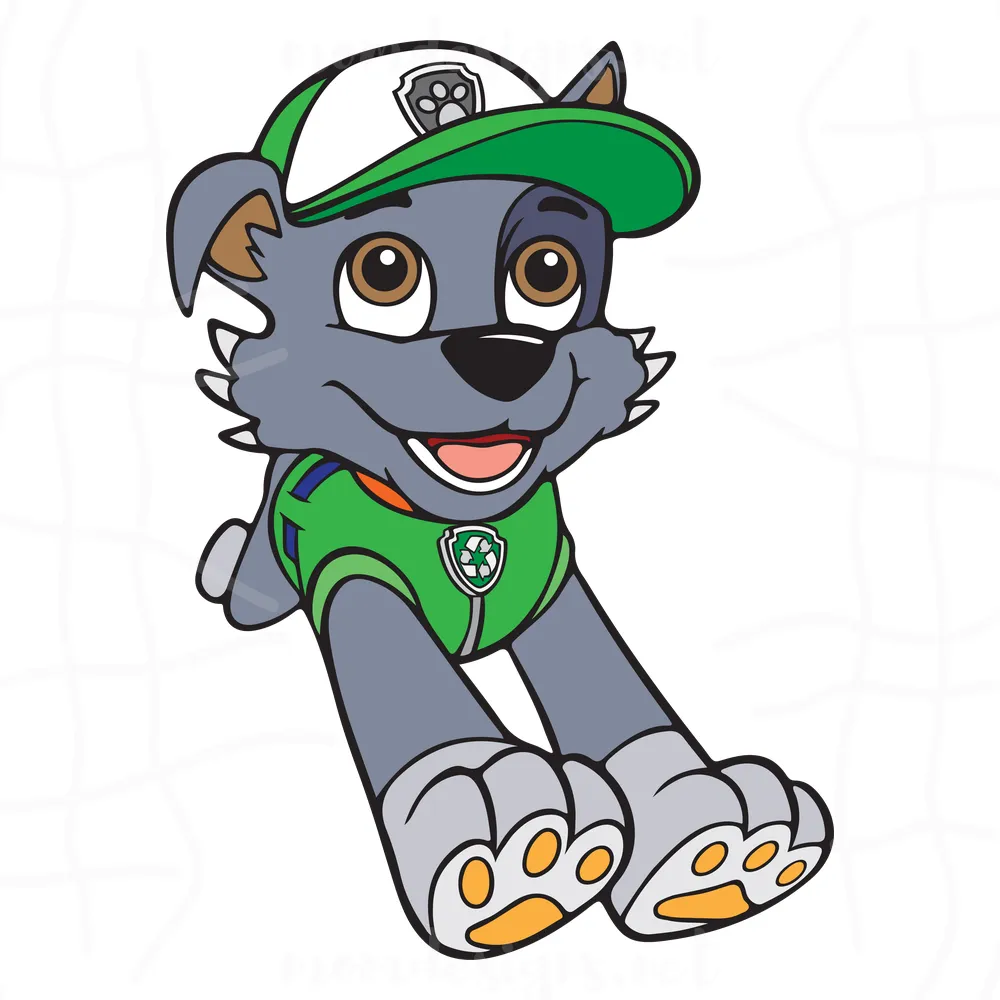 Paw Patrol Rocky Svg, Paw Patrol Mighty Pups Svg, Cute Dog Svg, Svg Png Dxf Eps Download Files