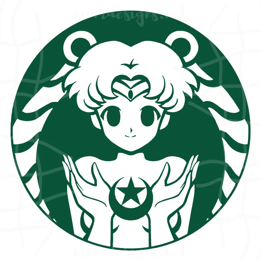 Sailor Moon Starbucks Logo, Downloadable Files