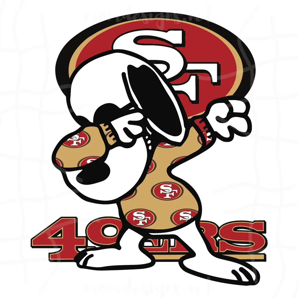 San Francisco 49ERS Snoopy Dabbing Svg, 49ERS Fan, San Francisco 49ERS, Super Bowl Svg, NFL Teams, NFL Teams Logo, Football Teams Svg, Sport Teams, NFL Svg