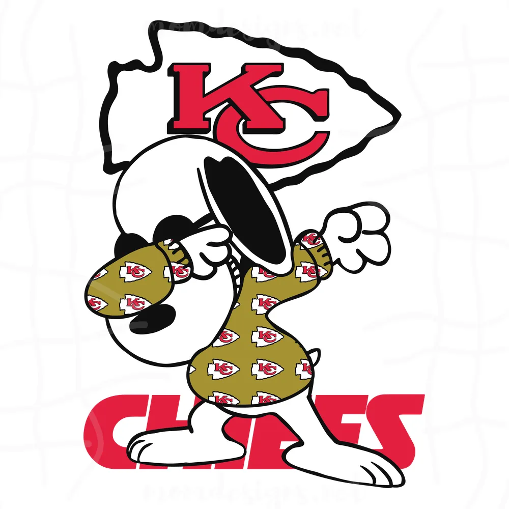 Kansas City Chiefs Snoopy Dabbing Svg, NFL Svg, Football Svg, Cricut File, Svg