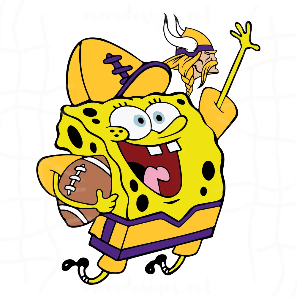 Minnesota Vikings Football Spongebob Svg, Sport Svg, Minnesota Vikings Svg, Vikings Football Team, Vikings Svg, Minnesota Svg, Super Bowl Svg, Football Svg, Football Teams Svg, NFL Svg, Minnesota Football Svg