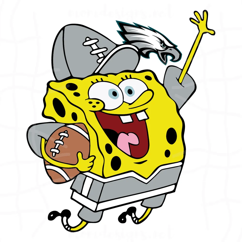 Philadelphia Eagles Football Spongebob Svg, Sport Svg, Philadelphia Svg, Eagles Football Team, Eagles Svg, Philadelphia Eagles Svg, Super Bowl Svg