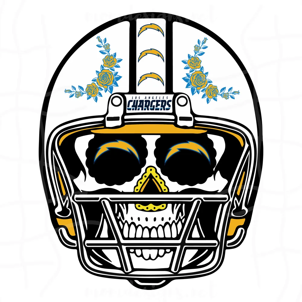 Sugar Skull Chargers Svg, Sport Svg, LA Chargers Svg, Chargers Football Team, Football Svg, Football Teams Svg, NFL Svg, Chargers Fan, LA Football, NFL Teams