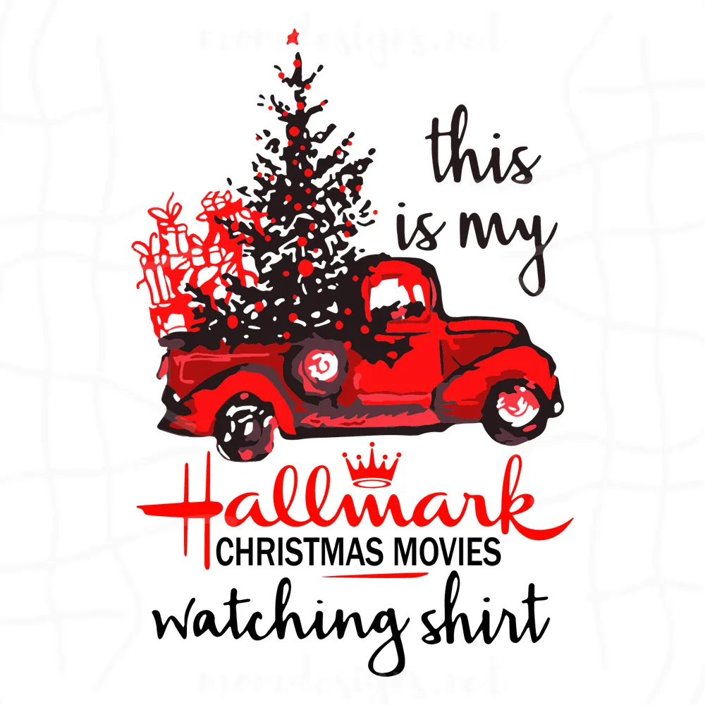 This Is My Hallmark Christmas Movies Watching Shirt Svg, Buffalo Plaid Christmas Tree Svg, Christmas Quote Svg, Christmas Svg,  Christmas Movie Svg