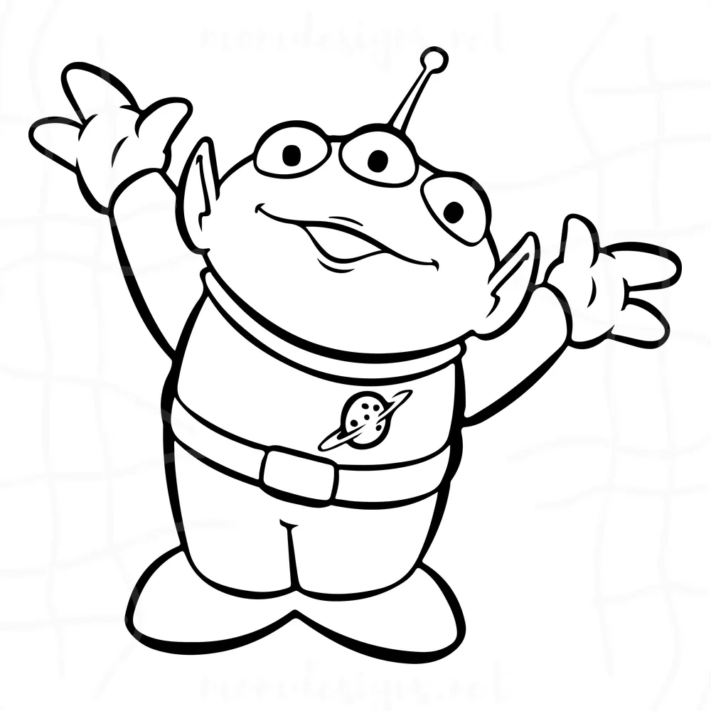 Alien Svg Free, Toy Story Svg, Disney Svg, Silhouette Cameo, Instant Download