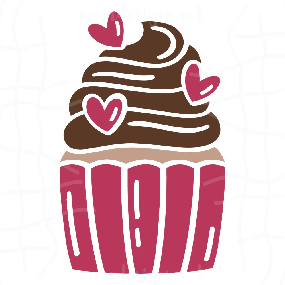 Free Valentine Cupcake Svg