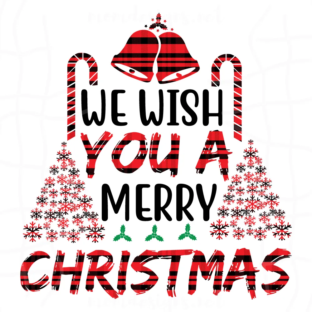 We Wish You A merry Christmas Pine Tree Svg, Christmas Svg, Pine Tree Svg, We Wish You Svg, Christmas Candy Svg
